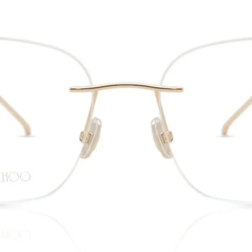 JIMMY CHOO | New Eyeglasses Eyewear Single Bridge Rimless Frames Lux Luxury
